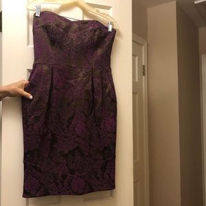 David Meister chocolate brown brocade dress!